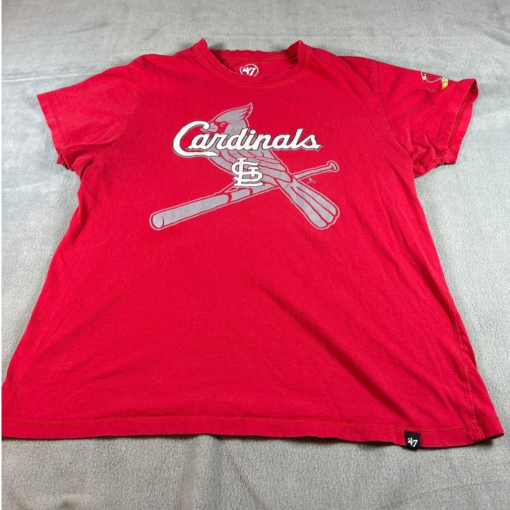 47 Brand St Louis Cardinals T-Shirt Mens Large Red MLB Baseball Graphic Tee
